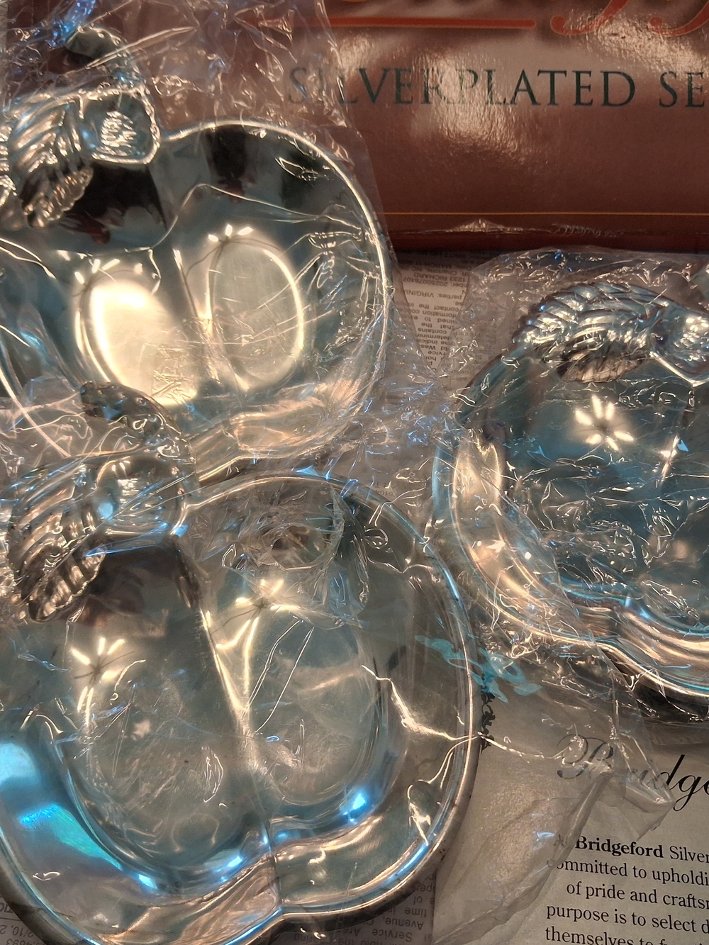 Bridgeford Silver-Plated Decorative Dish Set - Shiny Silver